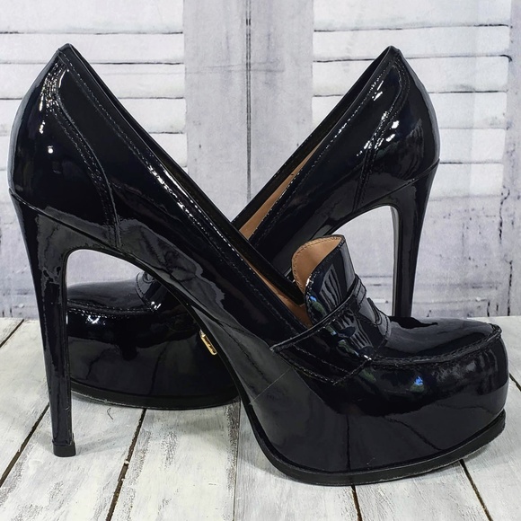 Pour La Victoire Black Patent Leather Heels - Picture 2 of 6